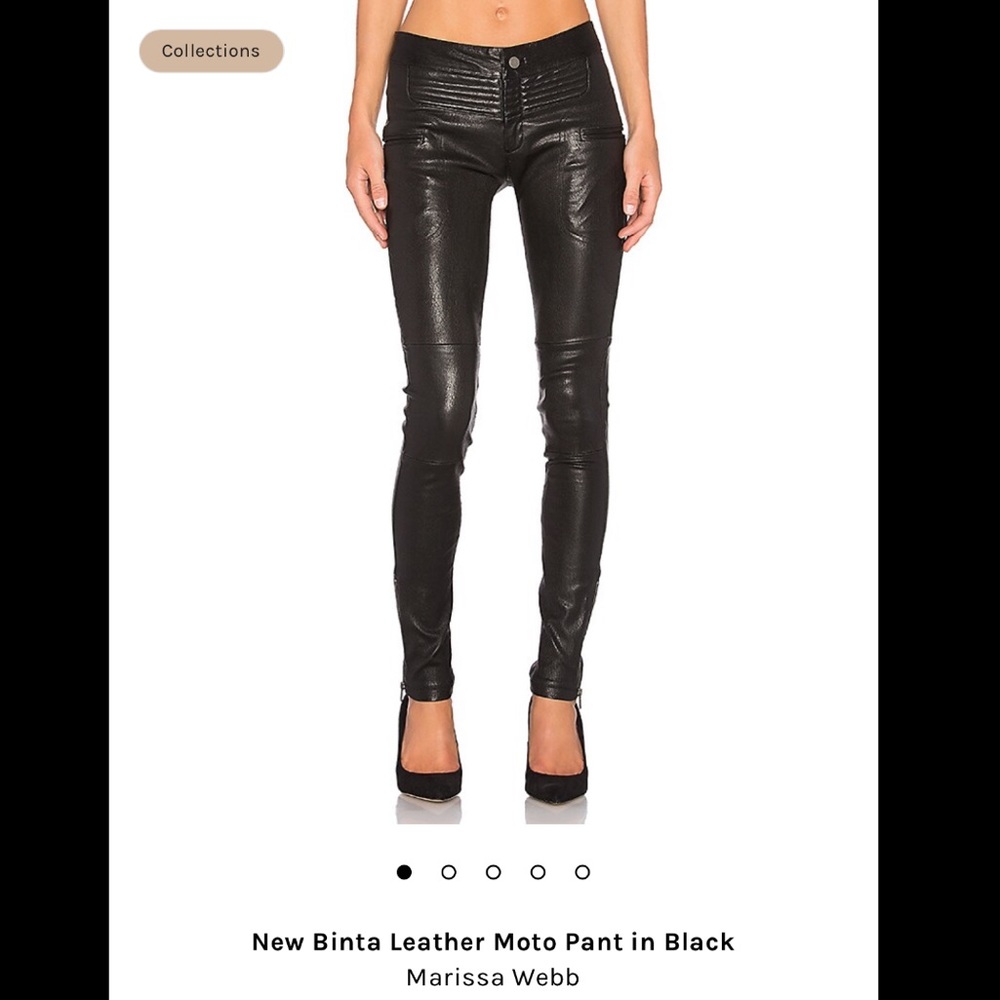 Like new! Never worn Marissa Webb Binta Leather Moto Pant